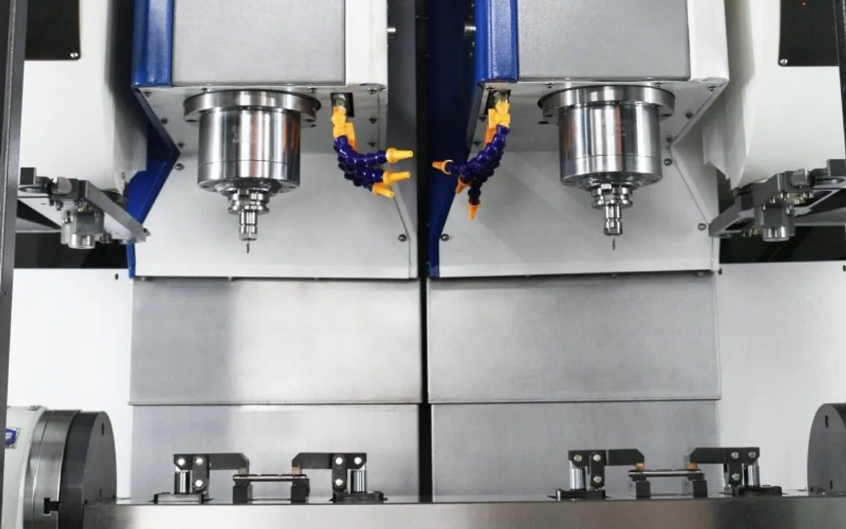 Vertical machining center and slant-bed lathe final assembly line