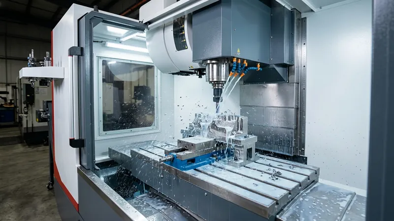 High-precision CNC machining process achieving mirror finish on hardened alloy steel component