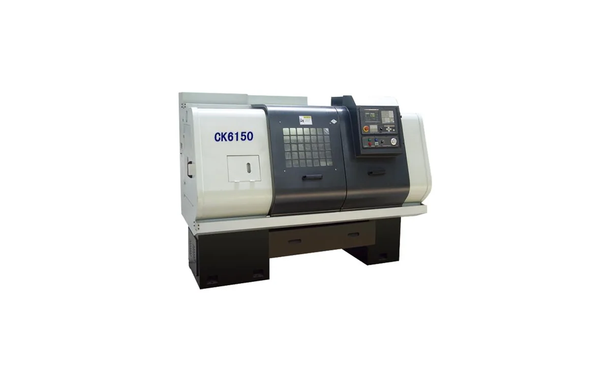 Taikan CK6150 medium-duty horizontal flat-bed CNC lathe with wide quenched bedways and enclosed work zone